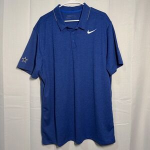 Nike Dri-FIT Golf Polo Men's XXL Blue Dallas Cowboys